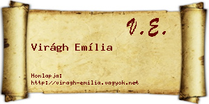Virágh Emília névjegykártya
